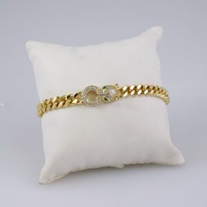 Woman Bracelets/ Pulseras Dama/  Zircon Stone/  14K Real Color// B911