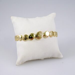 Woman Bracelets/ Pulseras Dama/ Plain/ 14K Real Color// B913