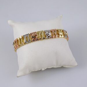 Woman Bracelets/ Pulseras Dama/ Plain/ ThreeTone// B915