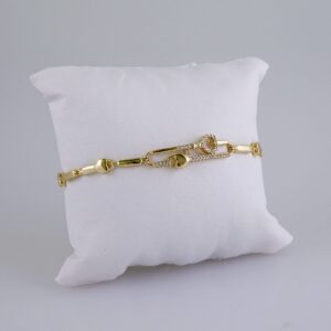 Woman Bracelets/ Pulseras Dama/  Zircon Stone/  14K Real Color// B925