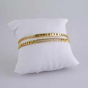 Woman Bracelets/ Pulseras Dama/  Zircon Stone/  14K Real Color// B927