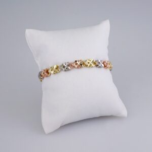 Woman Bracelets/ Pulseras Dama/ Plain/Three Tone// B928