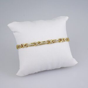 Woman Bracelets/ Pulseras Dama/  Zircon Stone/  14K Real Color// B932