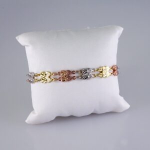 Woman Bracelets/ Pulseras Dama/ Plain/ Three Tone// B940