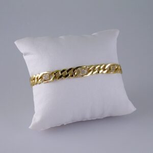 Woman Bracelets/ Pulseras Dama/  Zircon Stone/  14K Real Color// B944