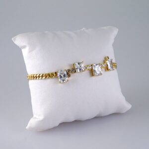 Woman Bracelets/ Pulseras Dama/  Zircon Stone/  14K Real Color// B947