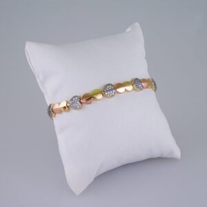 Woman Bracelets/ Pulseras Dama/ Zircon Stone/Three Tone// B950