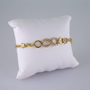 Woman Bracelets/ Pulseras Dama/  Zircon Stone/  14K Real Color// B957