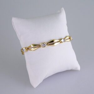 Woman Bracelets/ Pulseras Dama/ Zircon Stone/14K Real Color// B958