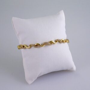Woman Bracelets/ Pulseras Dama/ Zircon Stone/14K Real Color// B969