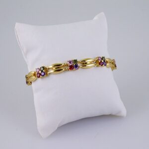 Woman Bracelets/ Pulseras Dama/  Zircon Stone/  14K Real Color// B978