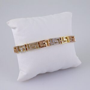 Women Bracelets/ Pulseras Dama/  Zircon Stone/  Three Tone// B986