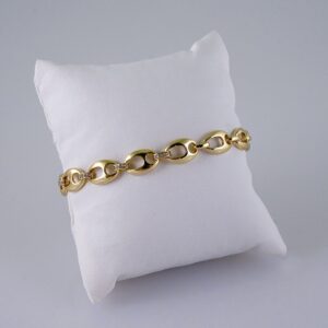 Women Bracelets/ Pulseras Dama/  Zircon Stone/  14K Real Color// B992