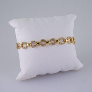 Women Bracelets/ Pulseras Dama/  Zircon Stone/  14K Real Color// B994