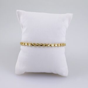 Women Bracelets/ Pulseras Dama/  Plain/  14K Real Color// B999