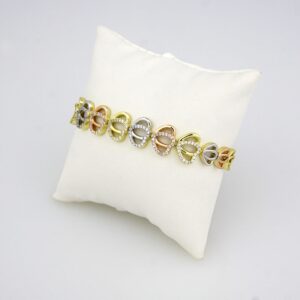Bracelets Woman/ Manillas Mujer/ Zircon Stone/Three Tone/ 3 Colores/FREE SHIPPING OVER $50.00 DOLLAR PURCHASE///BB086
