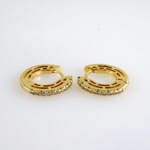 Women Earrings/ Aretes Dama/Zircon Stone/14k Real Color// E1005