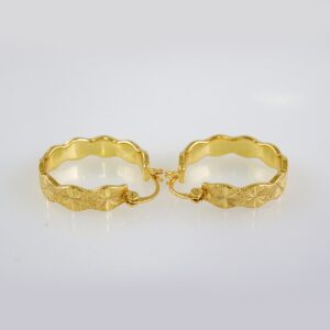 Women Earrings/ Aretes Dama/  Plain/  14k Real Color// E1013