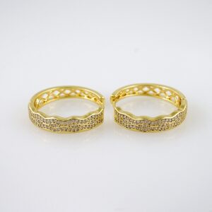 Women Earrings/ Aretes Dama/  Zircon Stone/  14k Real Color// E1023