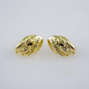 Women Earrings/ Aretes Dama/ Plain/ 14k Real Color// E1048
