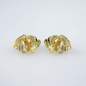 Women Earrings/ Aretes Dama/  Zircon Stone/  14k Real Color// E1054