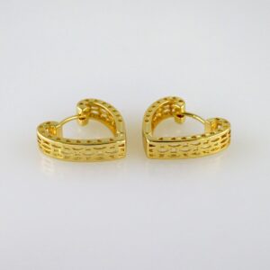 Women Earrings/ Aretes Dama/ Plain/ 14k Real Color// E1058