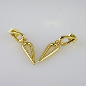 Women Earrings/ Aretes Dama/ Plain/ 14k Real Color// E1059
