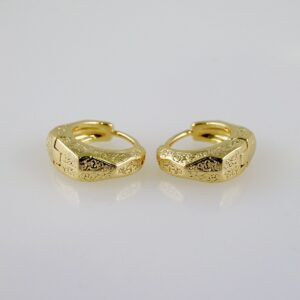 Women Earrings/ Aretes Dama/ Plain/ 14k Real Color// E1065