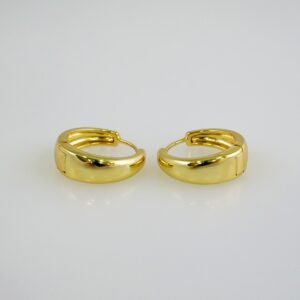 Women Earrings/ Aretes Dama/ Plain/ 14k Real Color// E1074