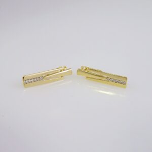 Women Earrings/ Aretes Dama/  Zircon Stone/  14k Real Color// E1079