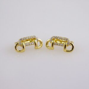 Women Earrings/ Aretes Dama/  Zircon Stone/  14k Real Color// E1086