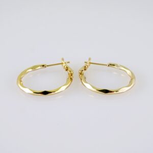 Women Earrings/ Aretes Dama/ Plain/ 14k Real Color// E1323