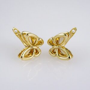 Woman Earrings / Aretes Dama/  Zircon Stone/  14k Real Color// E1134