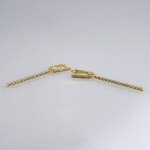 Woman Earrings / Aretes Dama/Zircon Stone/14k Real Color// E1149