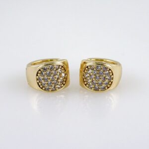 Woman Earrings / Aretes Dama/  Zircon Stone/  14k Real Color// E1151