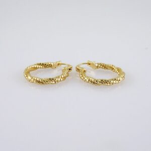 Woman Earrings / Aretes Dama/Plain/14k Real Color// E1155