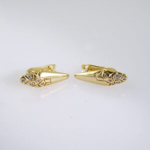 Woman Earrings / Aretes Dama/  Zircon Stone/  14k Real Color// E1159