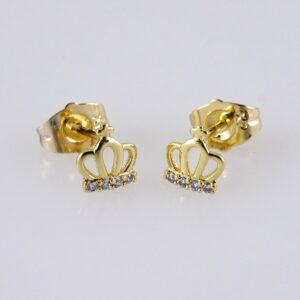 Women Earrings/ Aretes Dama/  Zircon Stone/  14k Real Color// E1232