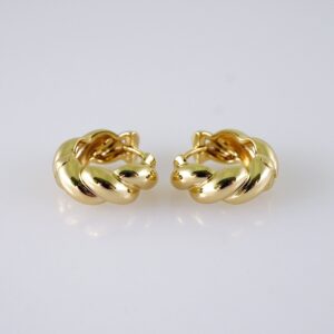 Women Earrings/ Aretes Dama/Plain/14k Real Color// E1238