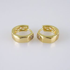 Women Earrings/ Aretes Dama/  Zircon Stone/  14k Real Color// E1241