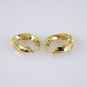 Women Earrings/ Aretes Dama/  Plain/  14k Real Color//E1245