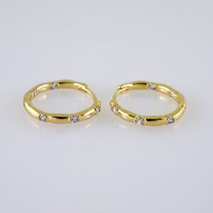 Women Earrings/ Aretes Dama/  Zircon Stone/  14k Real Color// E1262