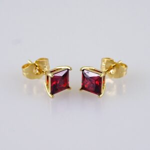 Women Earrings/ Aretes Dama/  Zircon Stone/  14k Real Color// E1265