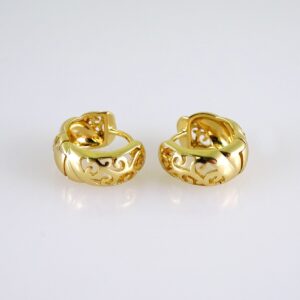 Women Earrings/ Aretes Dama/ Plain/ 14k Real Color// E1284