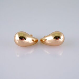 Women Earrings/ Aretes Dama/Plain/10k Real Color// E1285