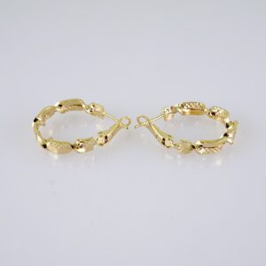 Women Earrings/ Aretes Dama/Plain/14k Real Color// E1286
