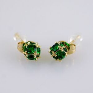 Women Earrings/ Aretes Dama/  Zircon Stone/  14k Real Color// E1290