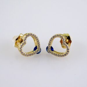 Women Earrings/ Aretes Dama/  Zircon Stone/  14k Real Color// E1293