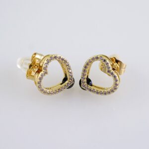 Women Earrings/ Aretes Dama/  Zircon Stone/  14k Real Color// E1295