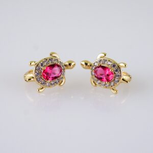 Women Earrings/ Aretes Dama/  Zircon Stone/  14k Real Color// E1299